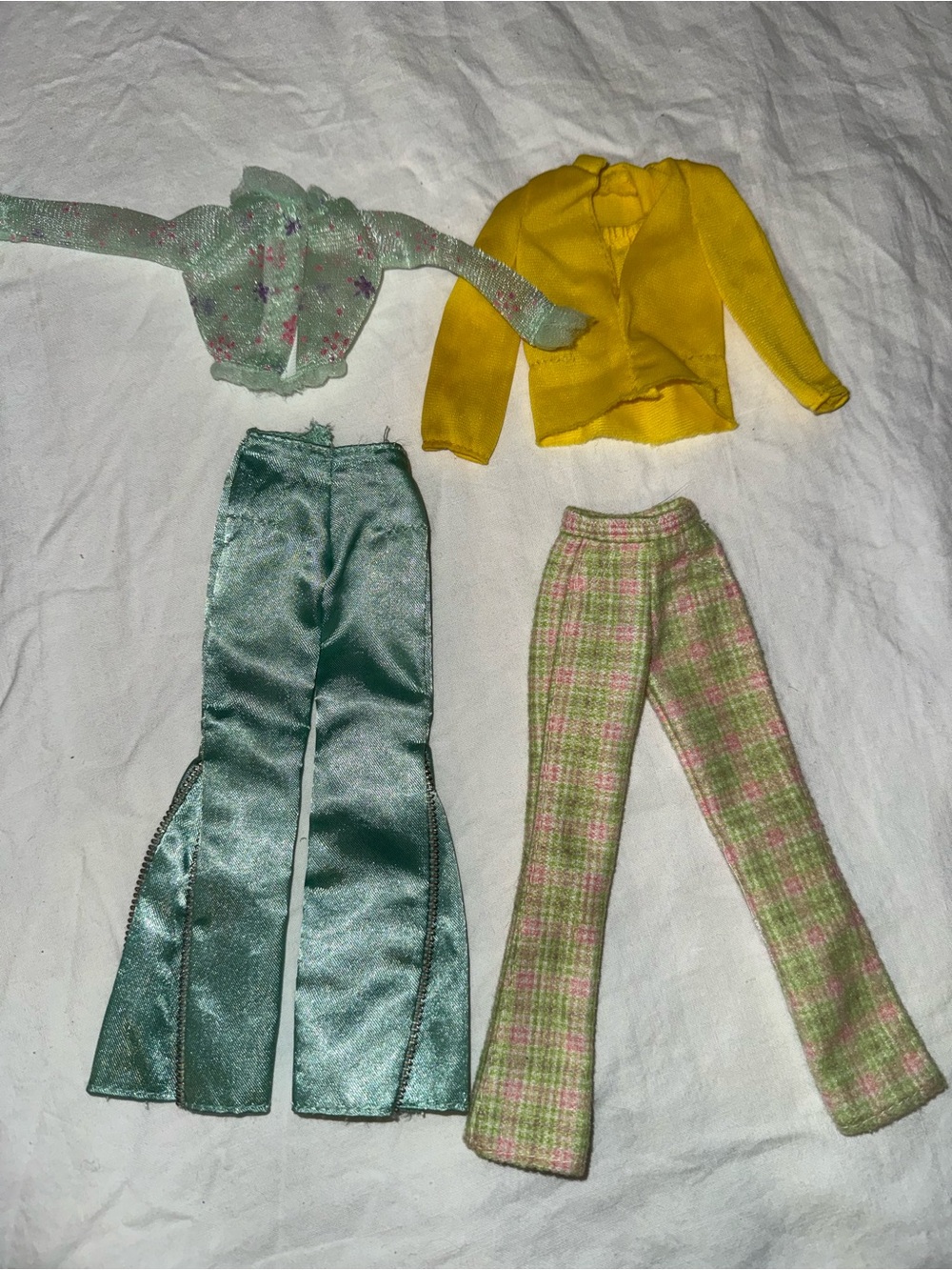 Vintage Barbie generation girl dance party and plaid pants Skipper doll clothes